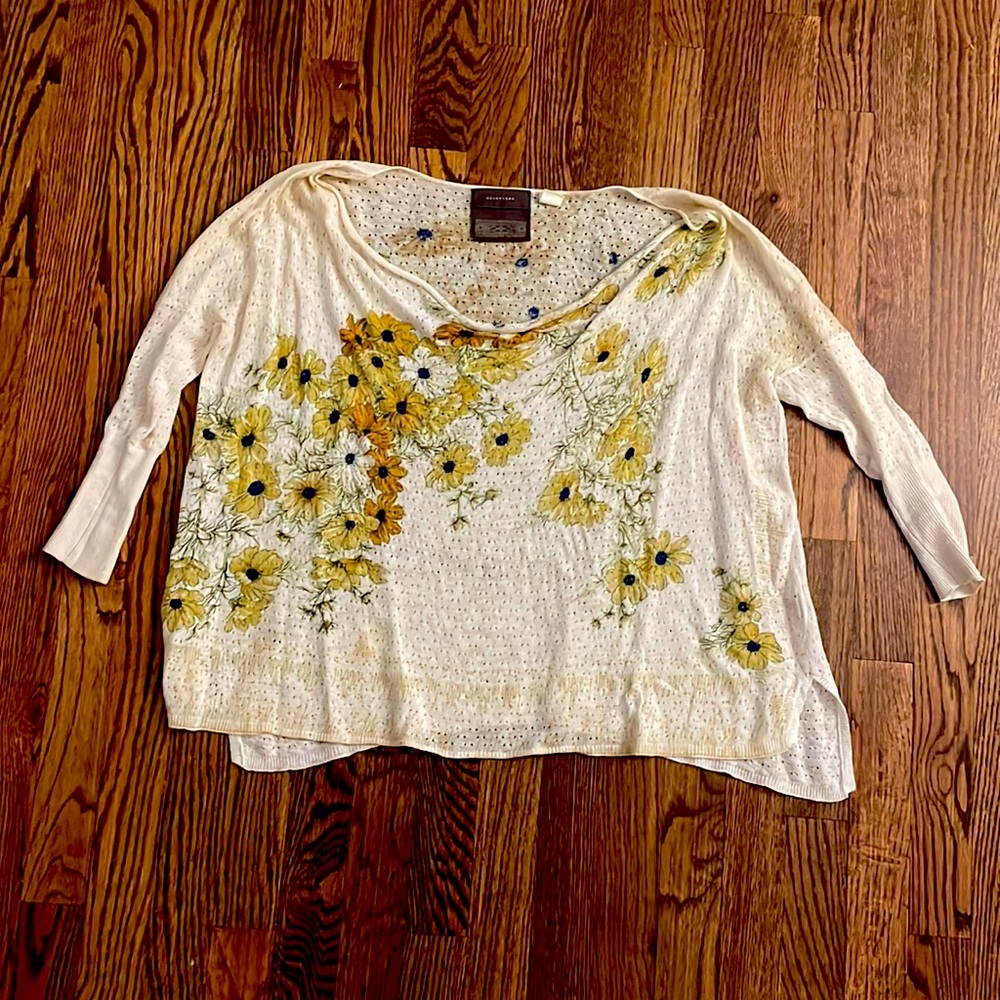 Anthropologie Guinevere linen & cotton sweater
